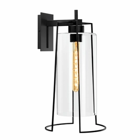 Cere One Light Wall Sconce Matte BlackOutdoor wall sconces with motion sensor