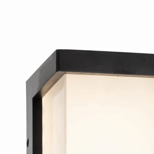 CGC ADDISON Black Cube LED Outdoor Wall Light 4000k Natural White Integrated LED IP65