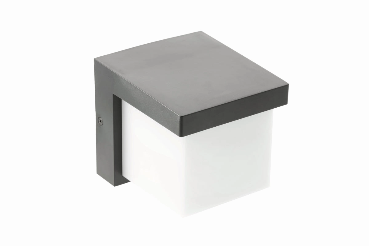 CGC ADDISON Black Cube LED Outdoor Wall Light 4000k Natural White Integrated LED IP65