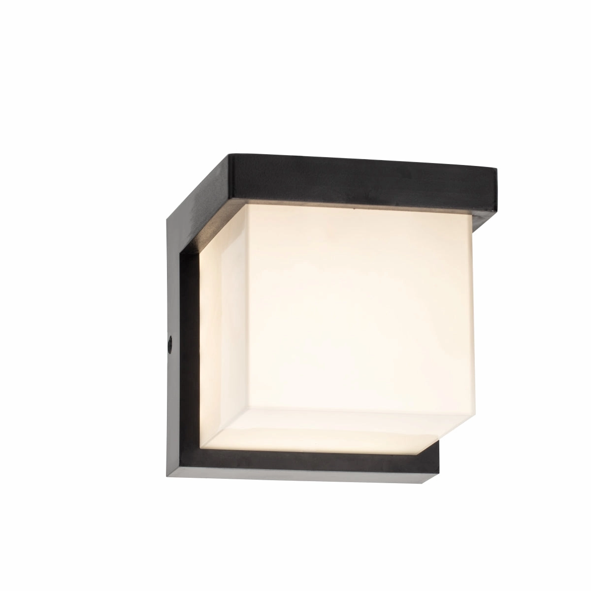 CGC ADDISON Black Cube LED Outdoor Wall Light 4000k Natural White Integrated LED IP65
