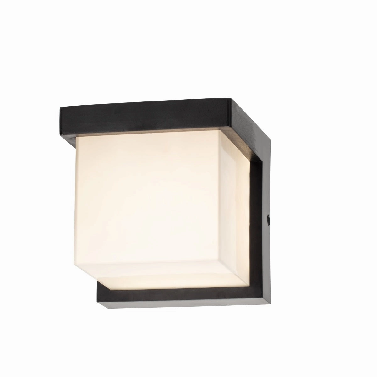 CGC ADDISON Black Cube LED Outdoor Wall Light 4000k Natural White Integrated LED IP65