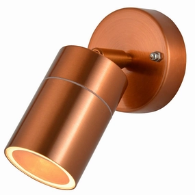 CGC ALESHA Copper Stainless Steel Adjustable Outdoor Wall SpotlightWeatherproof outdoor lighting