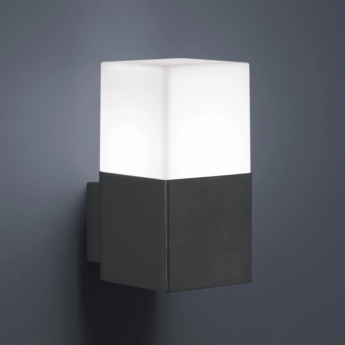 CGC AMARA Dark Grey & White Cube Outdoor Wall Light