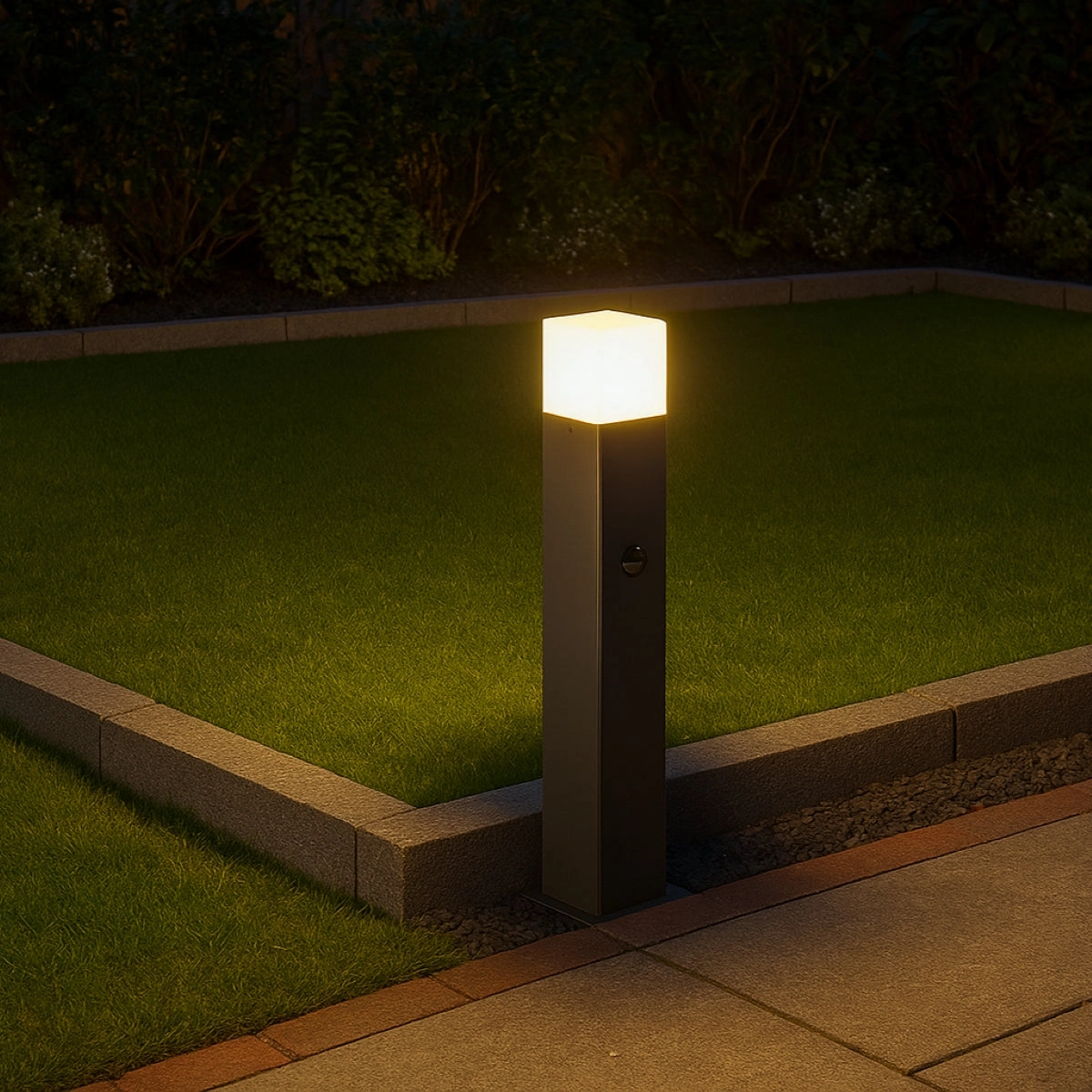 CGC AMARA Dark Grey Anthracite Outdoor Post Light With PIR Motion SensorWeatherproof outdoor lighting