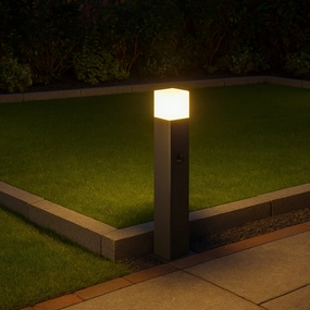 CGC AMARA Dark Grey Anthracite Outdoor Post Light With PIR Motion SensorWeatherproof outdoor lighting