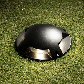 CGC APOLLO Black Surface Mount Ground Light 4 Way Light Output 4W LED 4000k 160lm IP67Weatherproof outdoor lighting