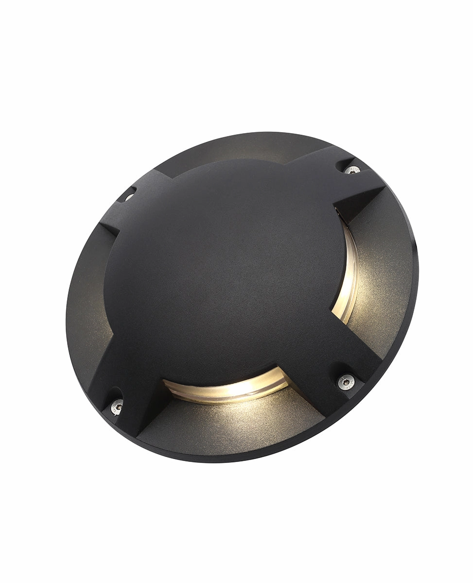 CGC APOLLO Black Surface Mount Ground Light 4 Way Light Output 4W LED 4000k 160lm IP67