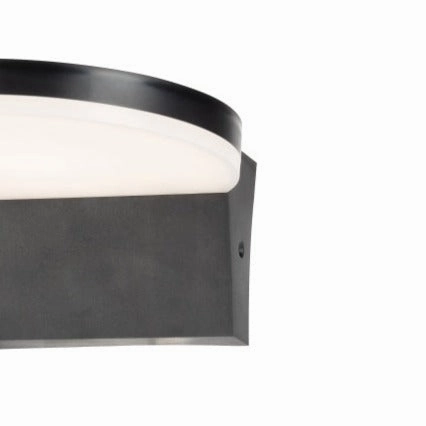 CGC AUBREY Black Curved LED Outdoor Wall Light 4000k Natural White Integrated LED IP65
