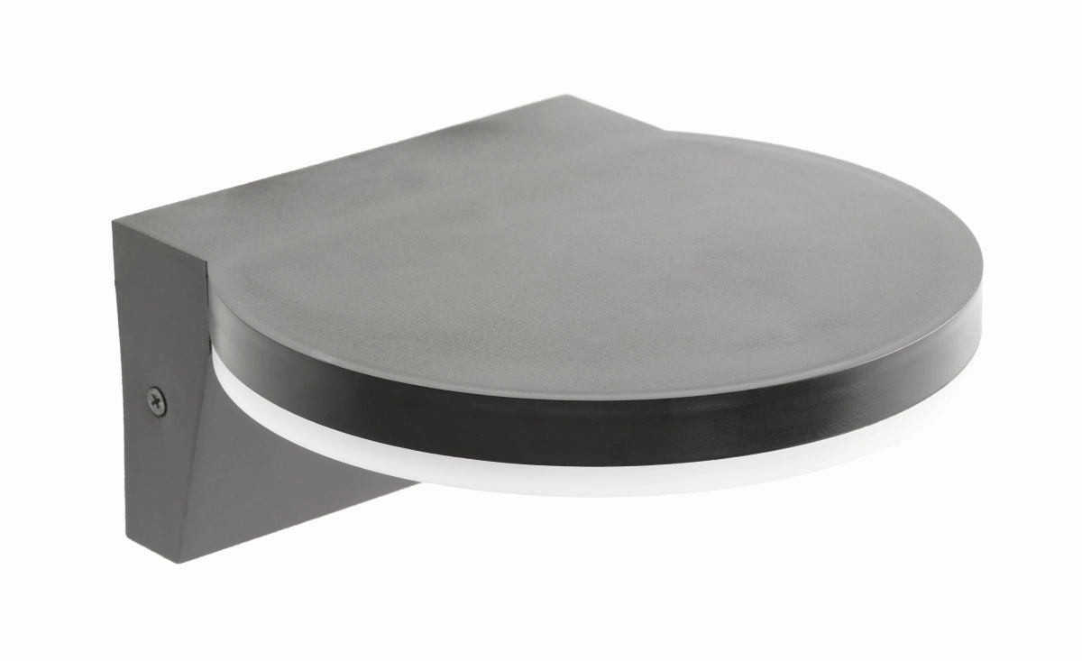 CGC AUBREY Black Curved PIR Motion Sensor LED Outdoor Wall Light 4000k Natural White Integrated LED IP54