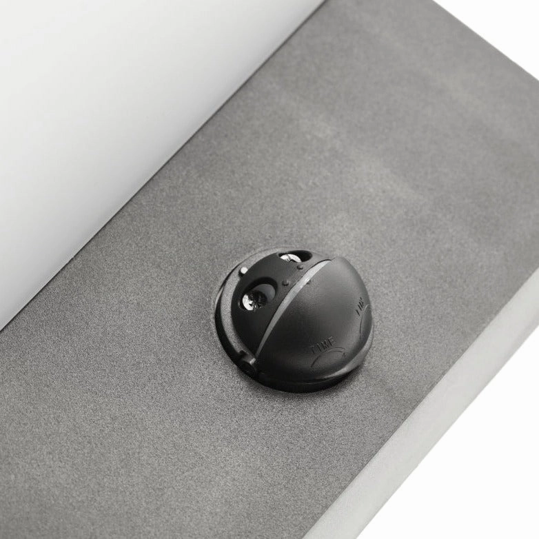 CGC AUBREY Black Curved PIR Motion Sensor LED Outdoor Wall Light 4000k Natural White Integrated LED IP54
