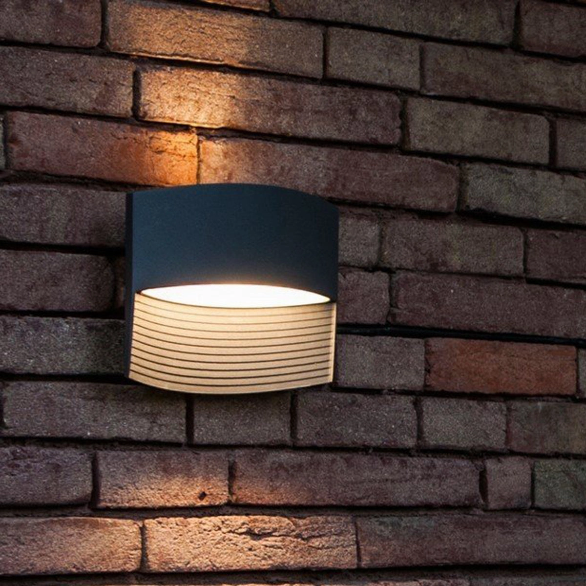 CGC BLAKE Dark Grey Eye Shaped LED Wall Light