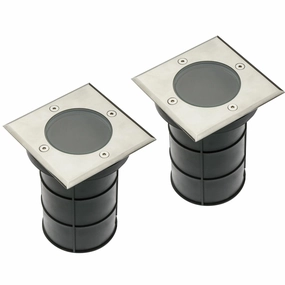 CGC BRIDGET 2 Square Large Stainless Steel Inground Or Decking LightsWeatherproof outdoor lighting