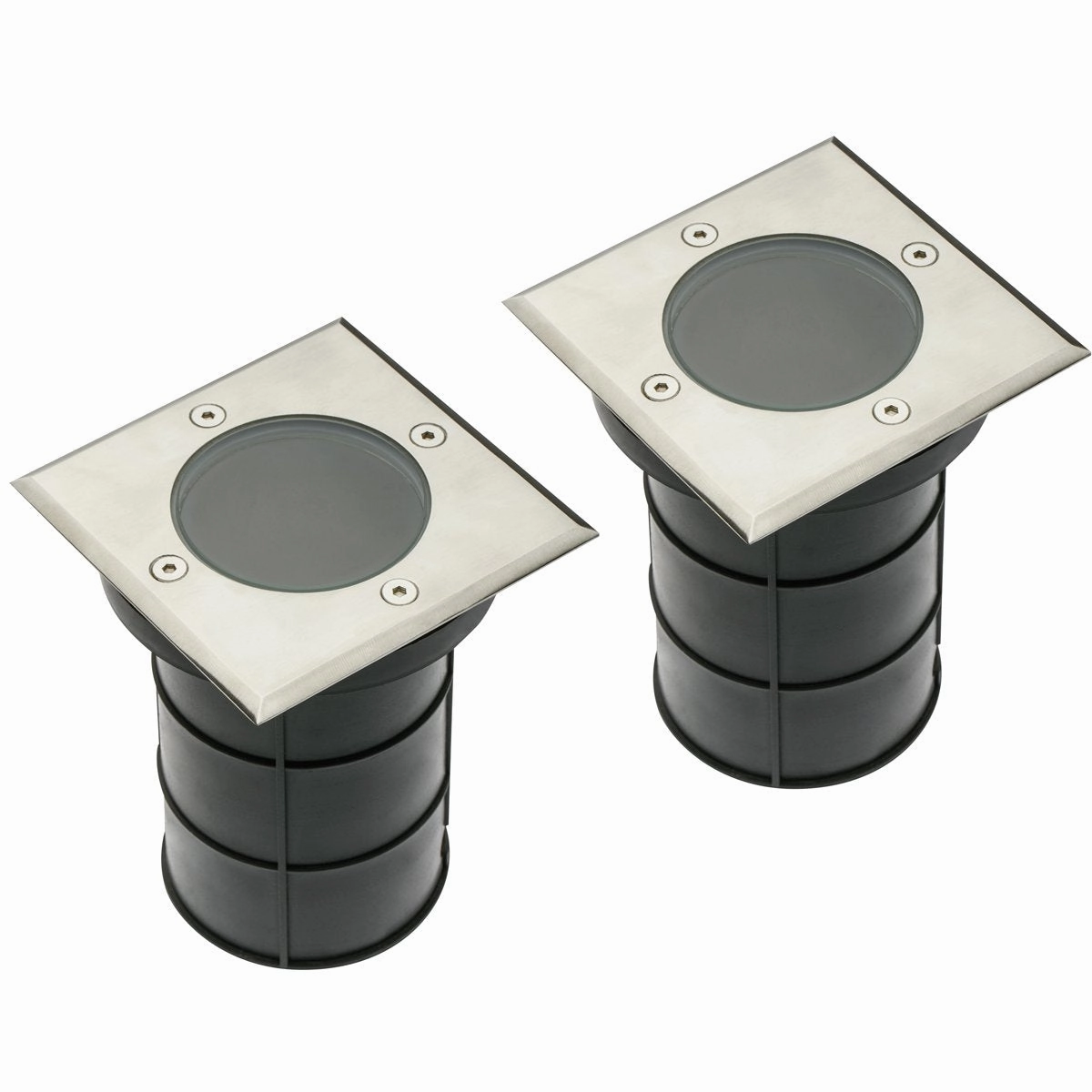 CGC BRIDGET 2 Square Large Stainless Steel Inground Or Decking LightsWeatherproof outdoor lighting