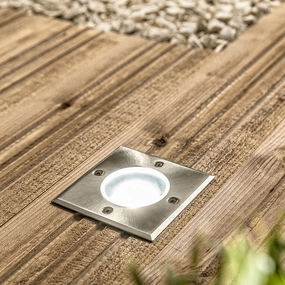 CGC BRIDGET Square Large Stainless Steel Inground Or Decking LightsWeatherproof outdoor lighting