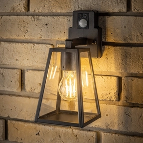 CGC CALLIE Black Outdoor Wall Light with PIR Motion SensorOutdoor wall sconces with motion sensor