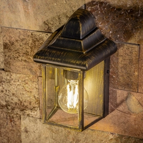 CGC CAMILA Antique Bronze Outdoor Wall Lantern Clear DiffuserOutdoor wall sconces with motion sensor