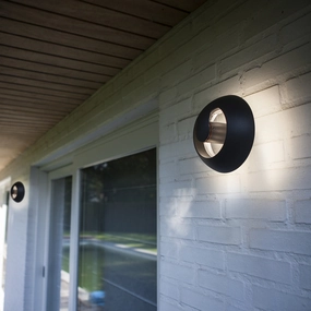 CGC CELESTE Dark Grey Modern Circular LED Wall LightOutdoor wall sconces with motion sensor