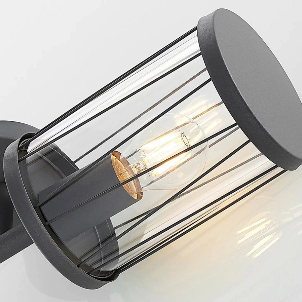 CGC CORA Dark Grey Diagonal Pattern Wall Light