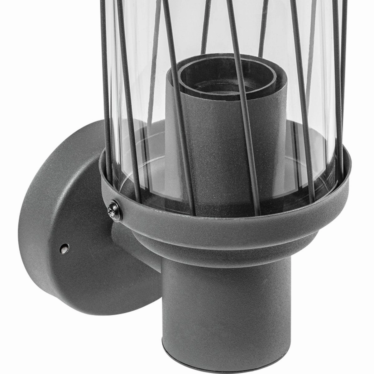 CGC CORA Dark Grey Diagonal Pattern Wall Light