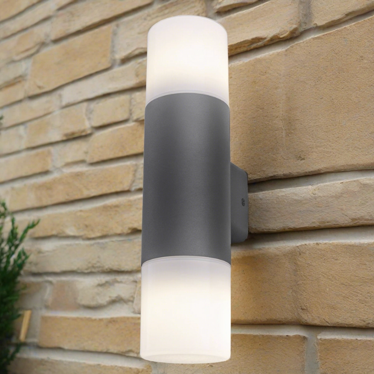 CGC CORTEZ Dark Grey Double Outdoor Wall LightWeatherproof outdoor lighting