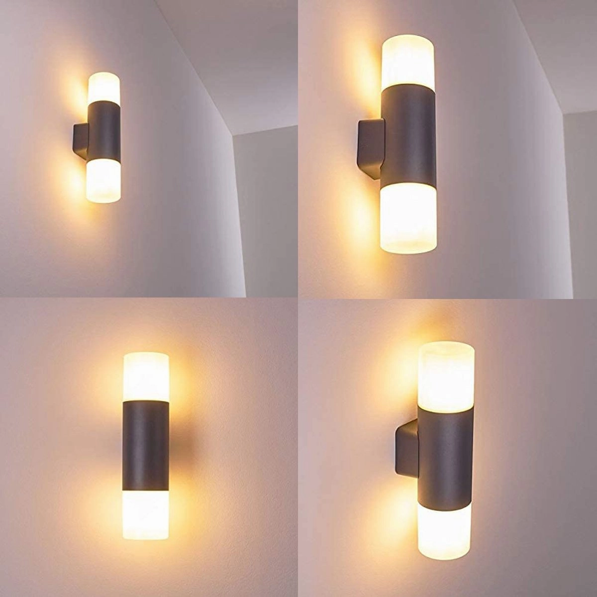 CGC CORTEZ Dark Grey Double Outdoor Wall Light