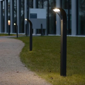 CGC DIANA Dark Grey Curved Outdoor LED Post LightWeatherproof outdoor lighting
