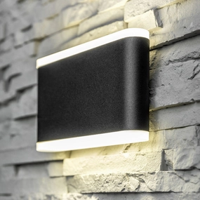 CGC EMILIA Black Monochrome LED Wall LightWeatherproof outdoor lighting