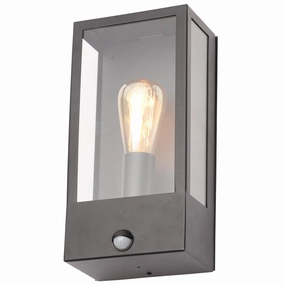 CGC EMMA Black Outdoor Wall Lantern With Motion SensorWeatherproof outdoor lighting