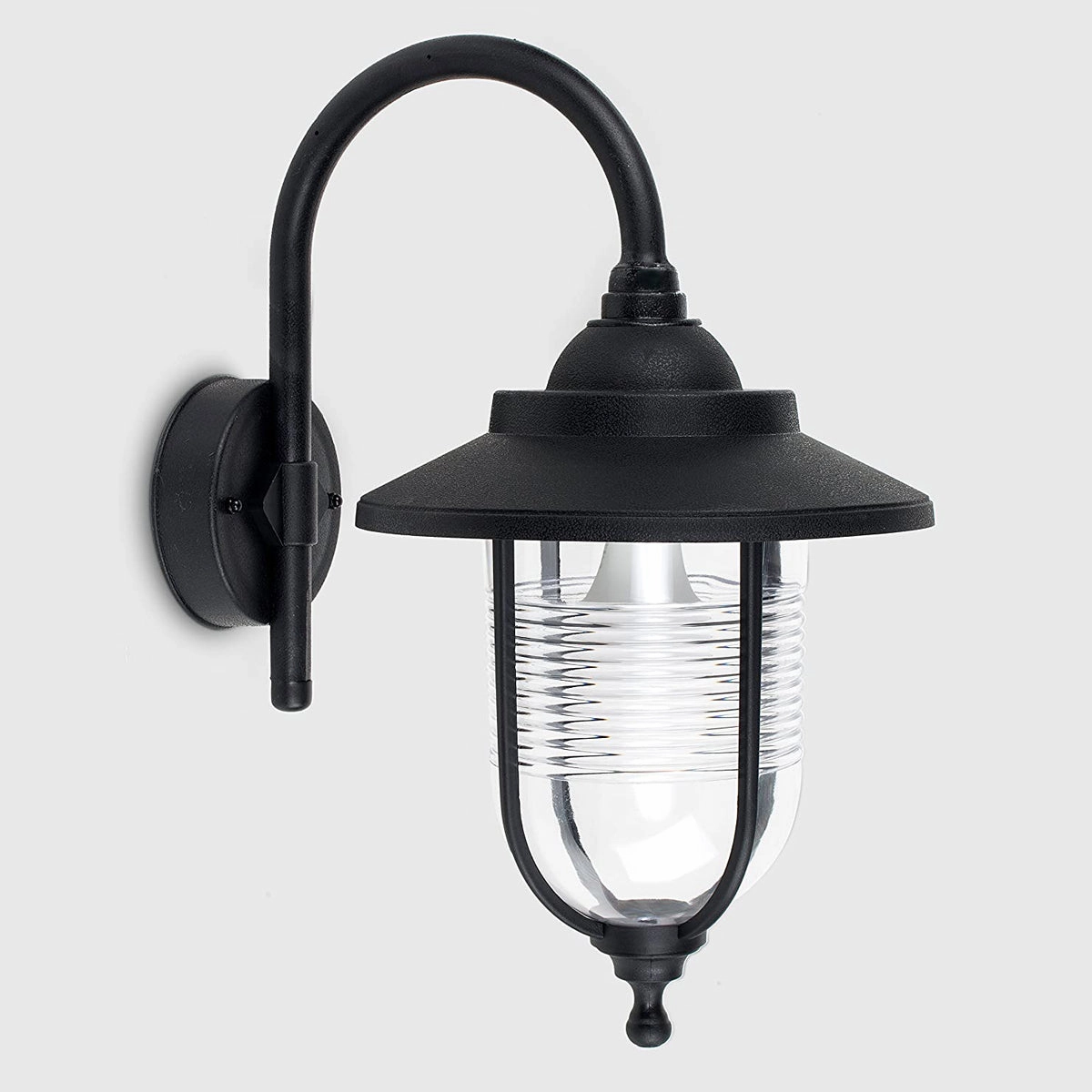 CGC EVELYN Black Fisherman Style Outdoor Wall Lantern
