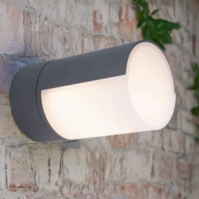CGC FAITH Dark Grey Single Cylindrical LED Wall LightWeatherproof outdoor lighting