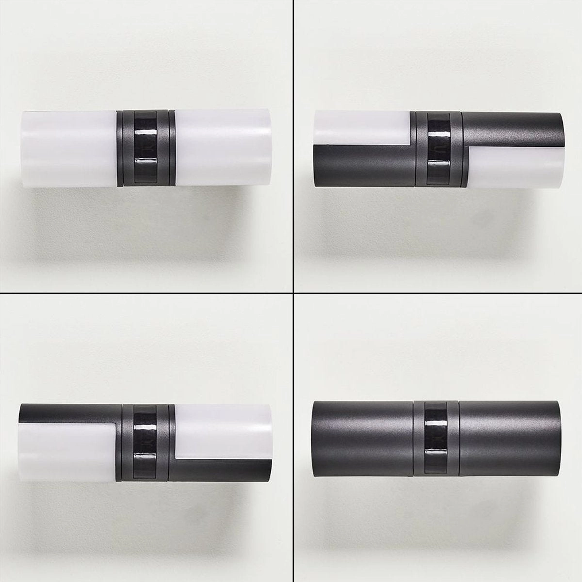 CGC FAITH Dark Grey Twin Motion Sensor Cylindrical LED Wall Light