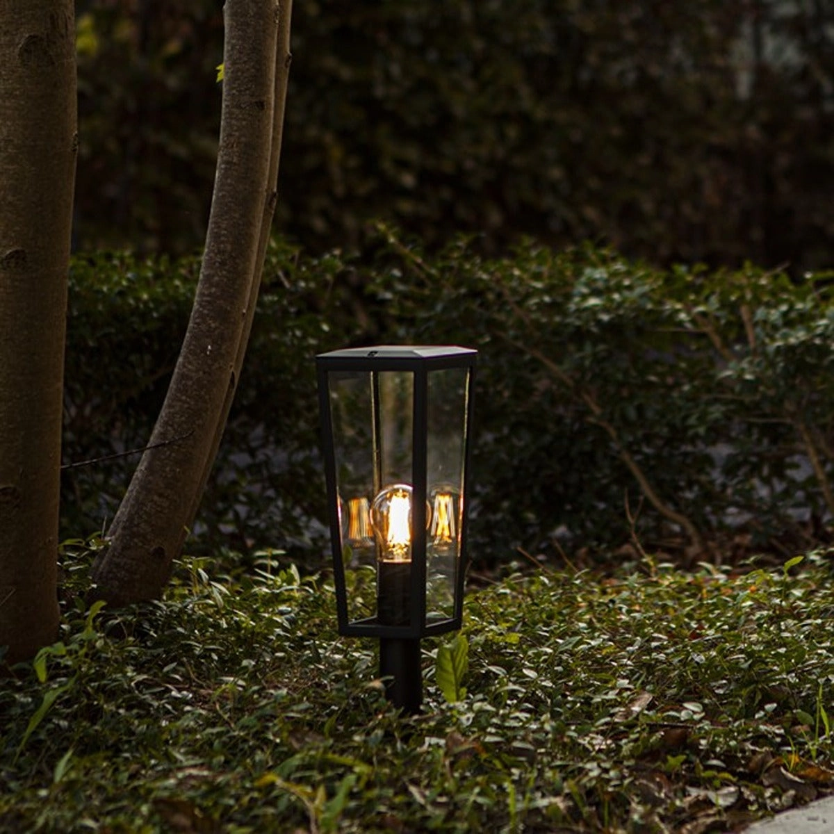 CGC FIR Small Modern Black Outdoor Post Light