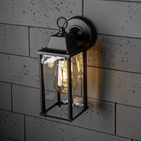 CGC FREYA Bevelled Glass Antique Bronze Coach Lantern Wall Light PorchOutdoor wall sconces with motion sensor