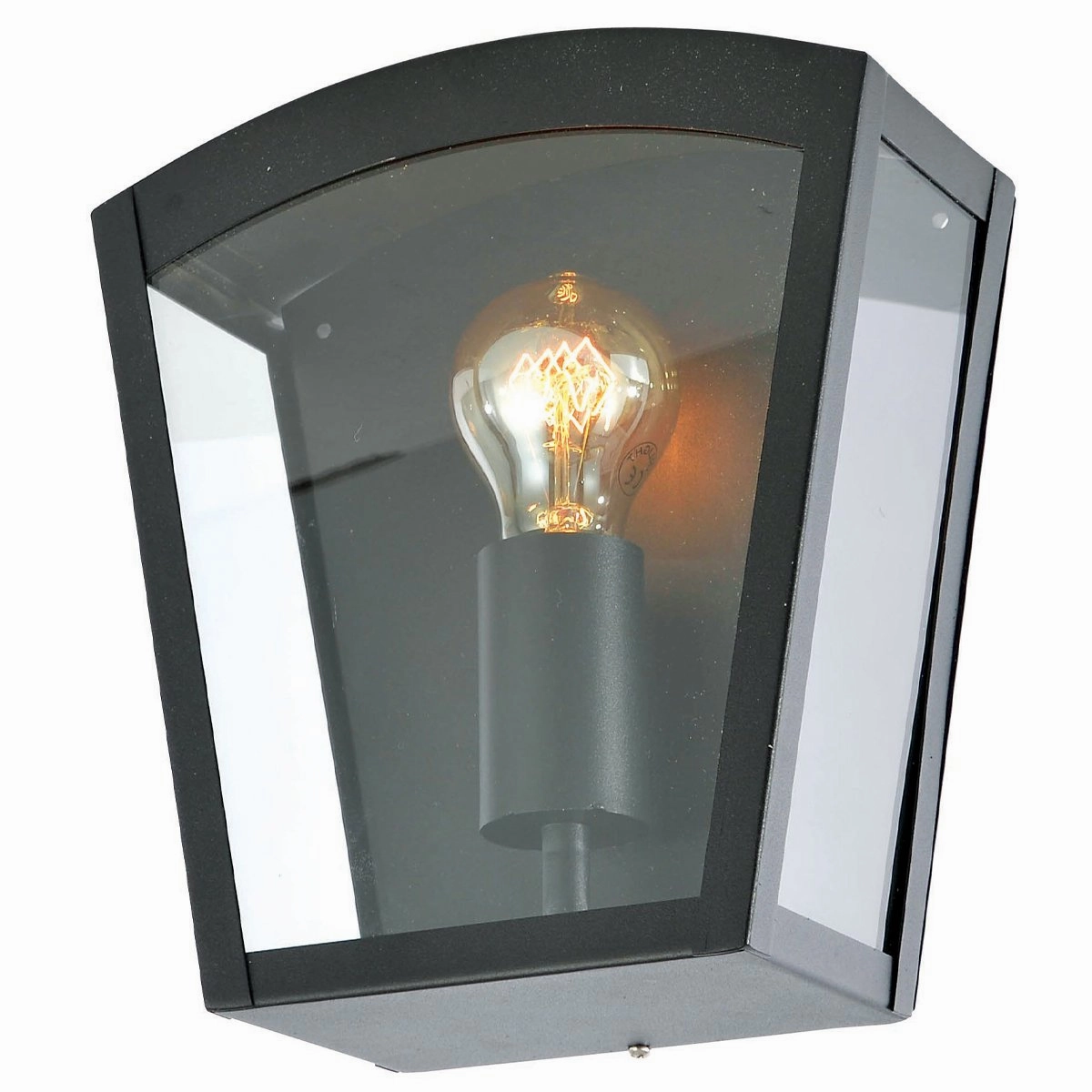 CGC IRIS Black Curved Top Lantern Wall LightWeatherproof outdoor lighting