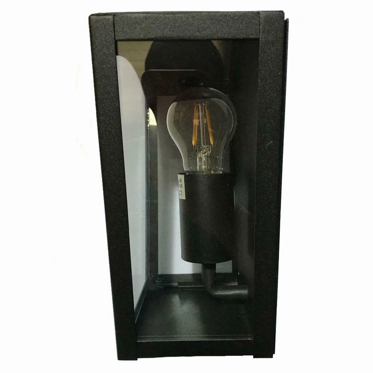 CGC IRIS Black Curved Top Lantern Wall Light
