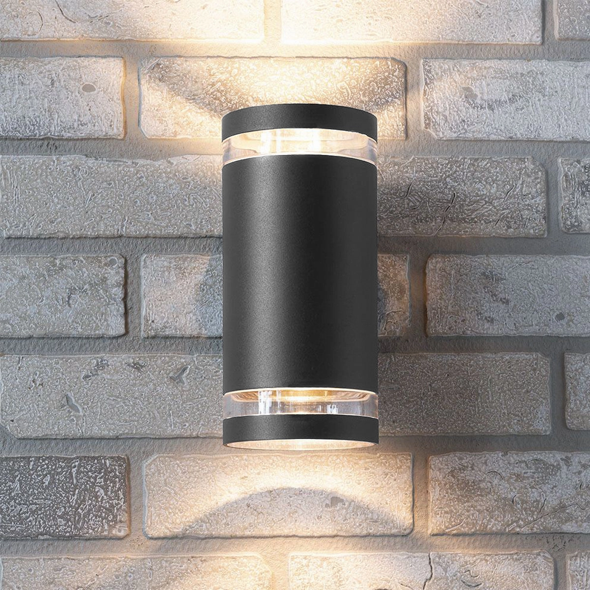 CGC JENNIFER Dark Grey Outdoor Up and Down Cylinder Wall Light