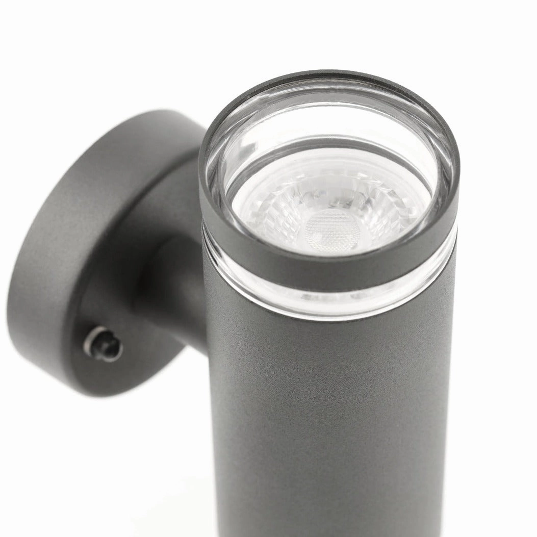 CGC JENNIFER Dark Grey Outdoor Up and Down Cylinder Wall Light