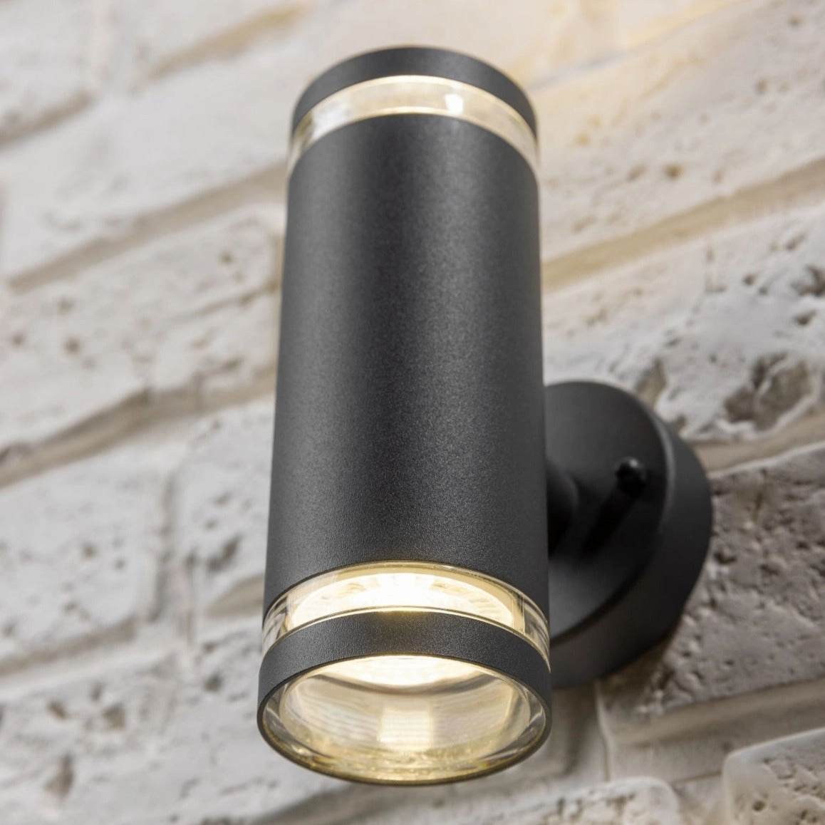 CGC JENNIFER Dark Grey Outdoor Up and Down Cylinder Wall Light