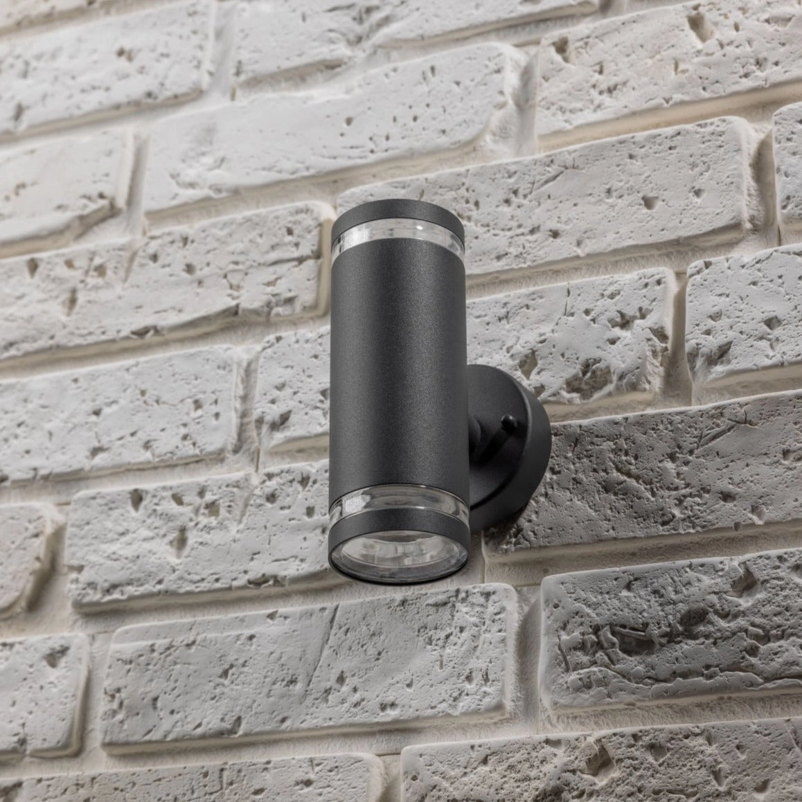 CGC JENNIFER Dark Grey Outdoor Up and Down Cylinder Wall Light