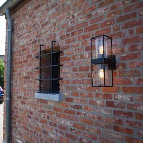 CGC JESS Black Outdoor Double Wall LanternWeatherproof outdoor lighting