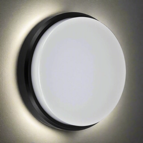 CGC KIKI Black Opal Round Outdoor Wall Light Bulkhead 18WWeatherproof outdoor lighting