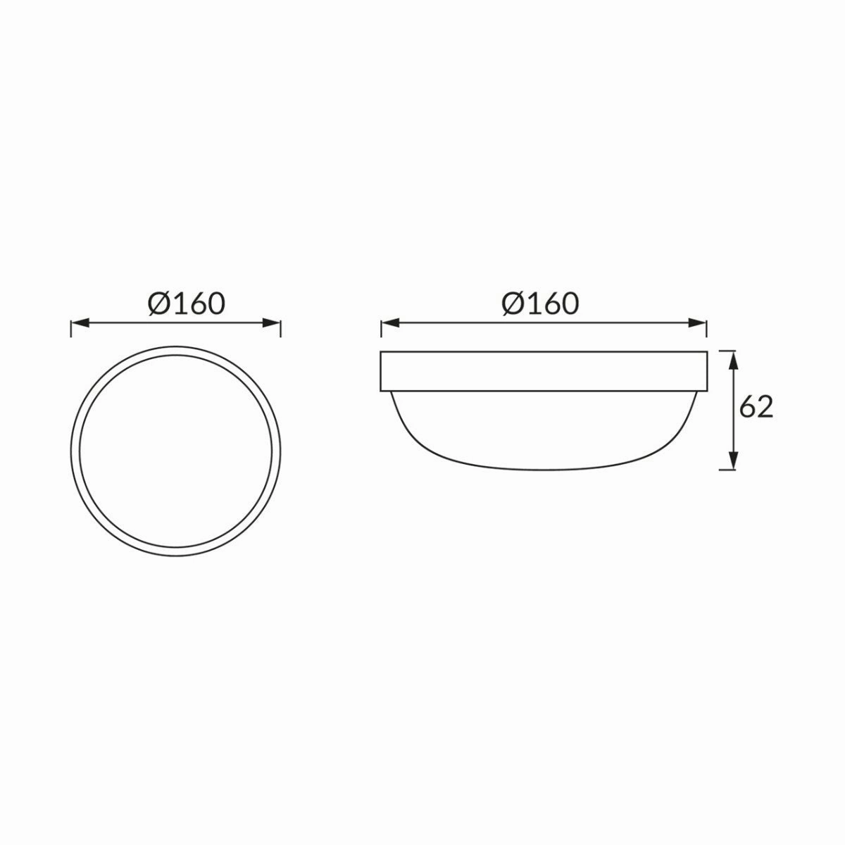 CGC LEAH White Opal Round Outdoor Bulkhead 12W