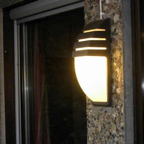 CGC LEIGH Dark Grey Curved Eyelid Outdoor Wall LightOutdoor wall sconces with motion sensor