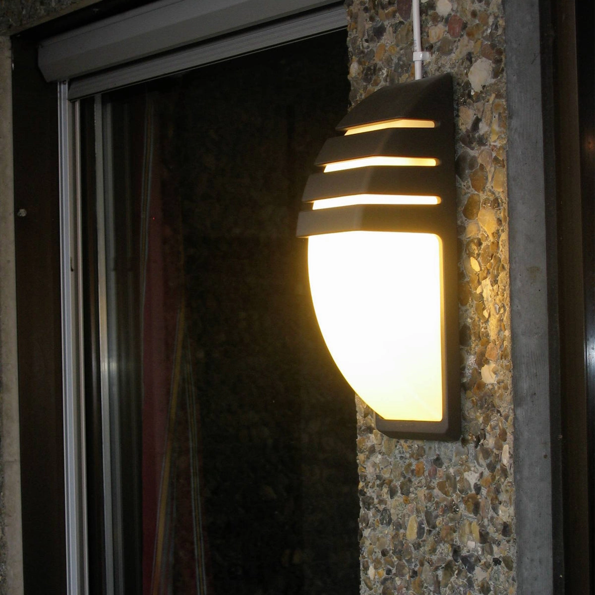 CGC LEIGH Dark Grey Curved Eyelid Outdoor Wall LightOutdoor wall sconces with motion sensor