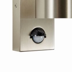 CGC LEO Stainless Steel Single GU10 Wall Downlight with PIR Outdoor Light IP44