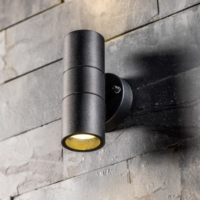 CGC LEON Black Stainless Steel GU10 Up and Down Outdoor Wall Light IP44Weatherproof outdoor lighting