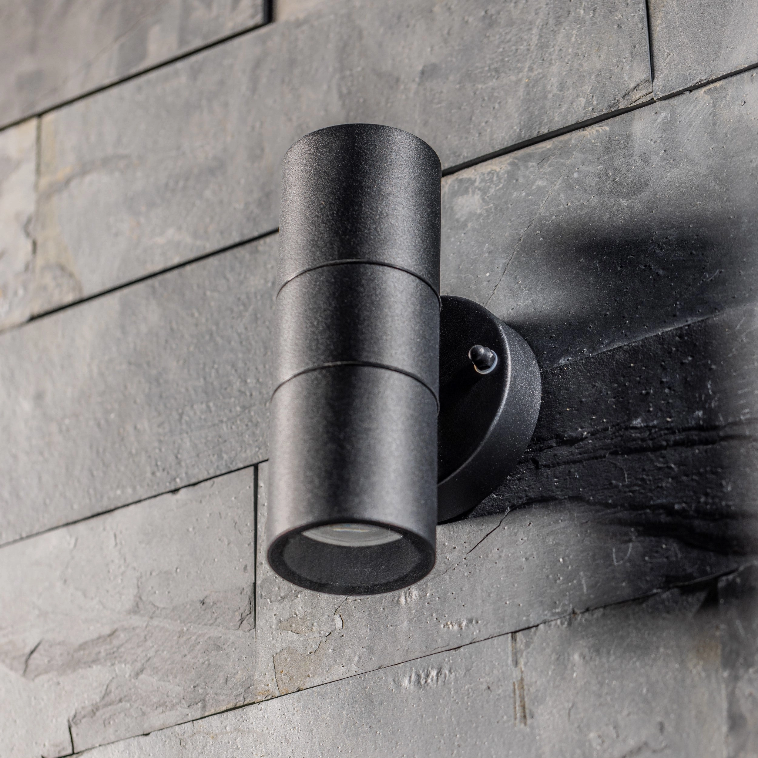 CGC LEON Black Stainless Steel GU10 Up and Down Outdoor Wall Light IP44