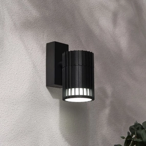 CGC LILLY Black Ribbed Down Outdoor Wall Light IP65Weatherproof outdoor lighting
