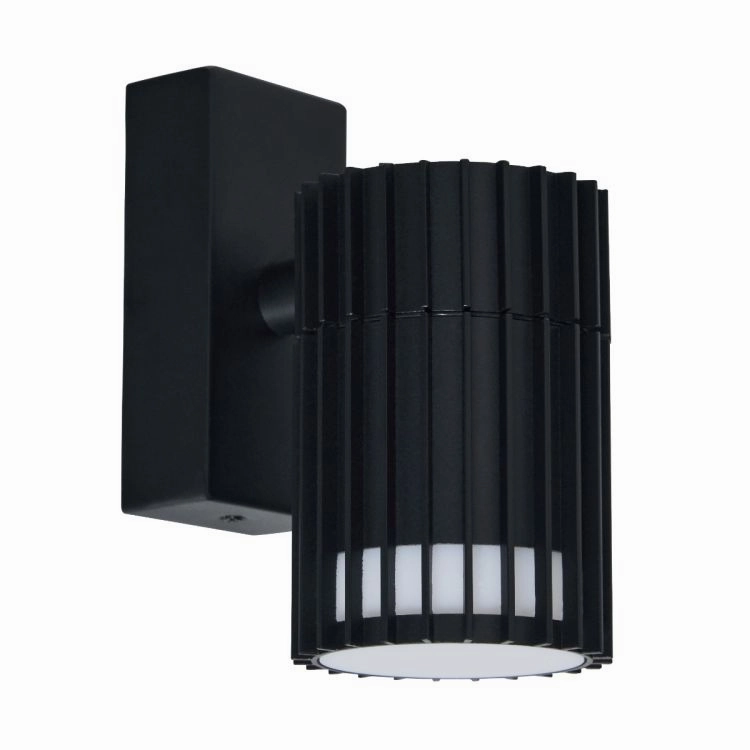 CGC LILLY Black Ribbed Down Outdoor Wall Light IP65