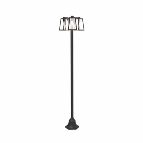 CGC LOUIE Black Modern Outdoor Lantern Tall Three Head Post Light 1.9mWeatherproof outdoor lighting